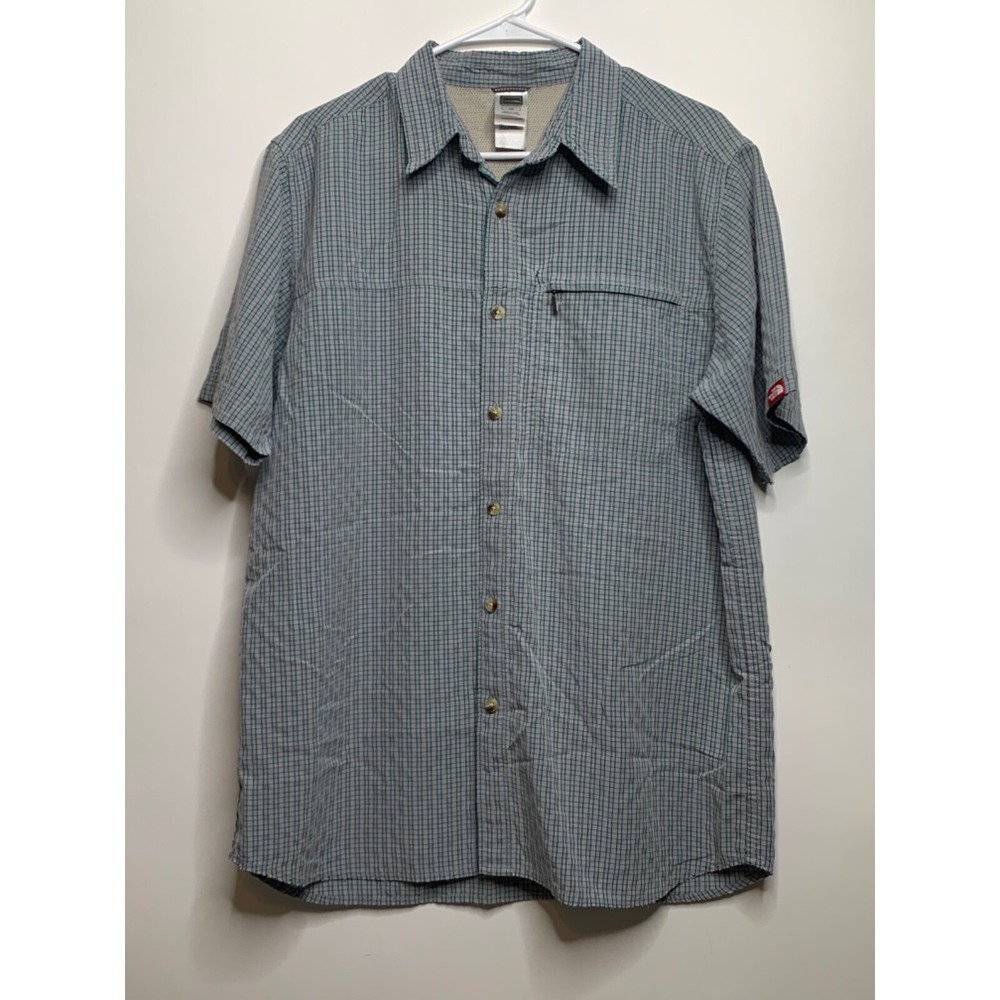 The North Face Men Size L Multicolor Short Sleeve Full Button Shirt